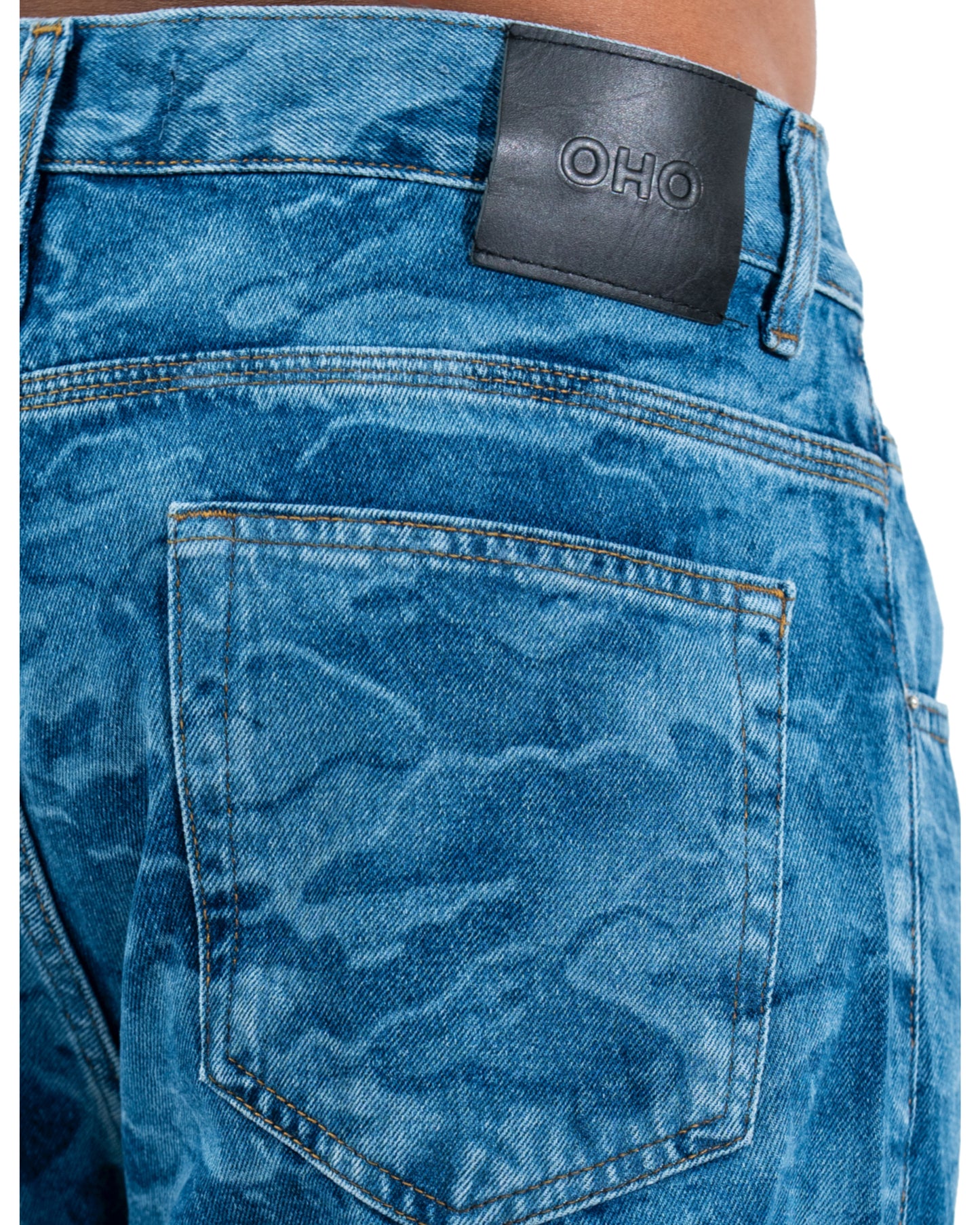 Stormy Blue Camo Denim – Camouflage Streetwear Jeans | OHO