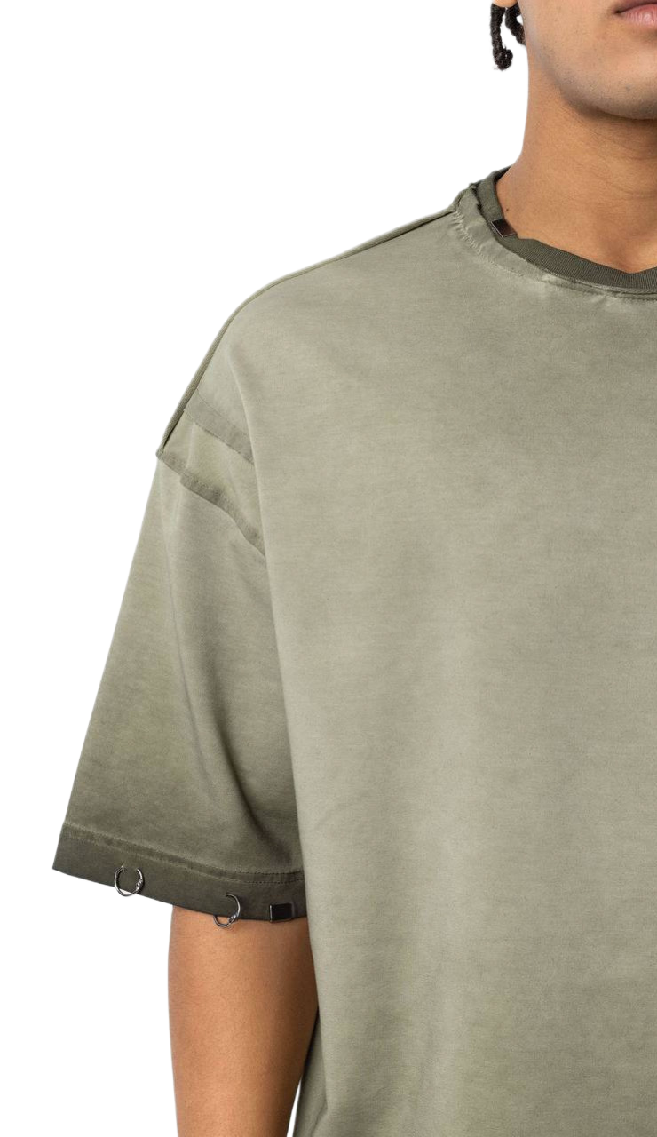 Shadow Fade T-Shirt Green Olive – Oversized Streetwear | OHO