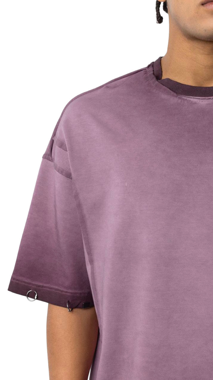 Shadow Fade T-Shirt Red Plum – Oversized Streetwear | OHO