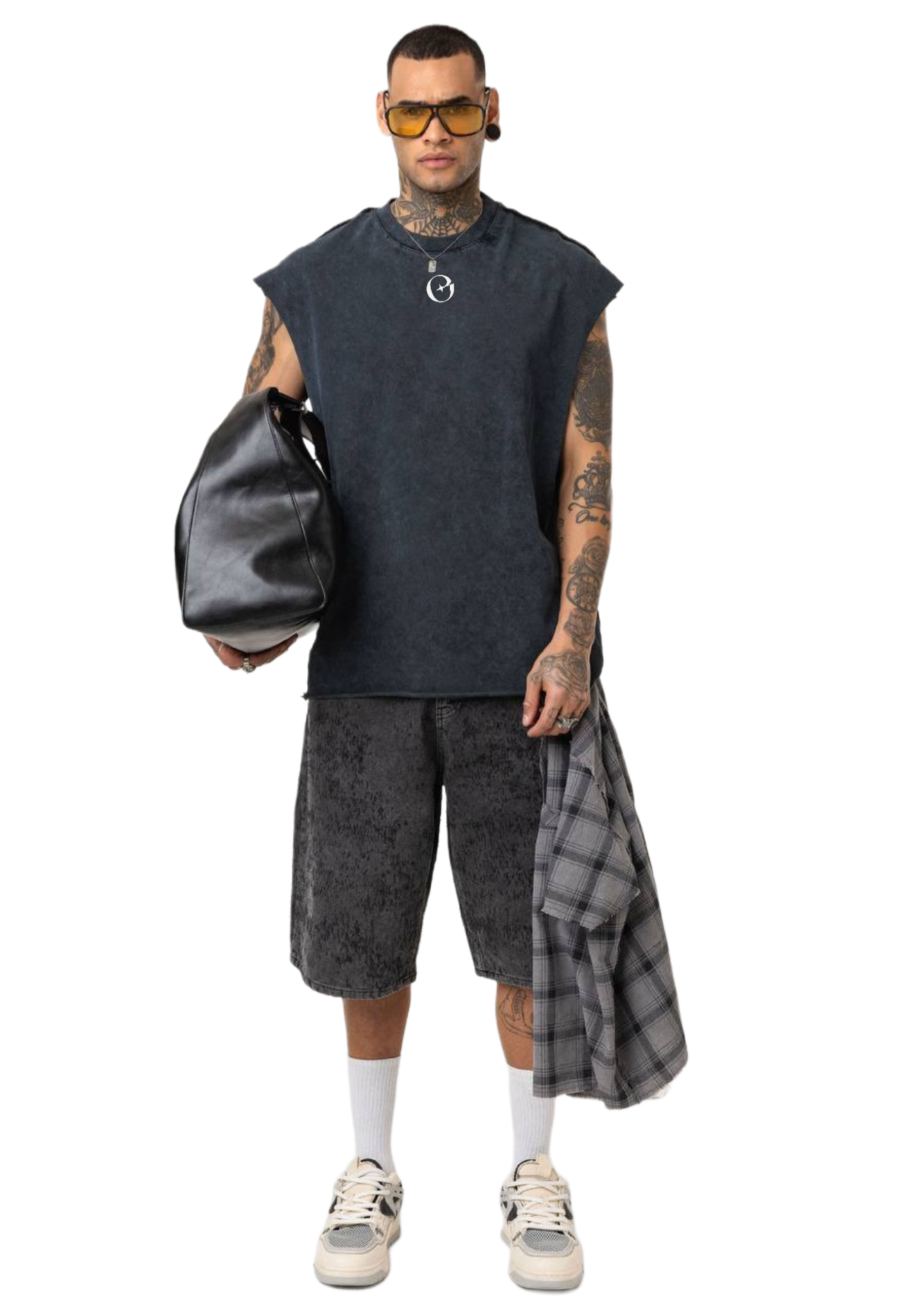 Storm Tank Smoke Gray – Oversized Acid Wash Tank Top | OHO