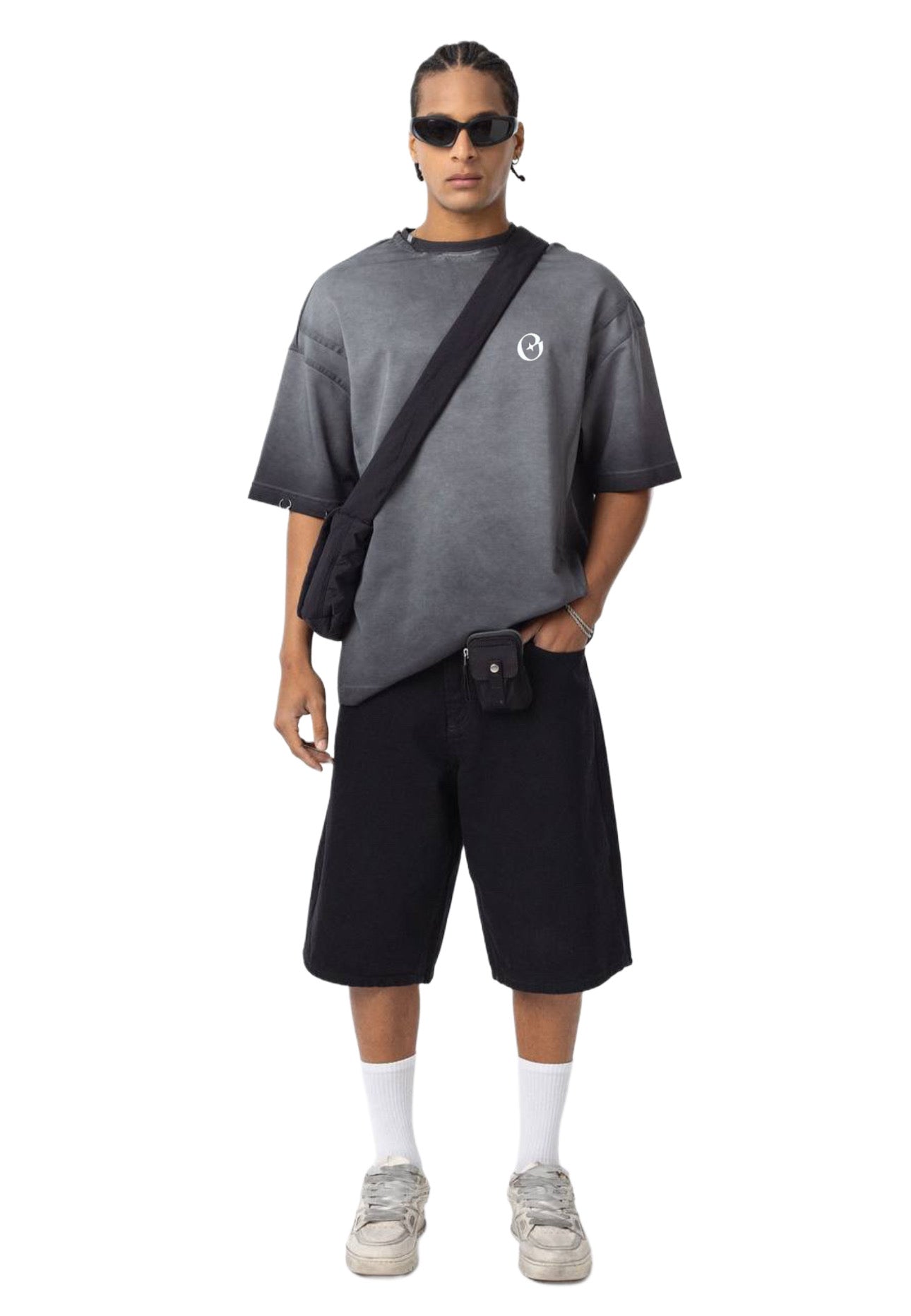 Shadow Fade T-Shirt Smoke Gray – Oversized Streetwear | OHO