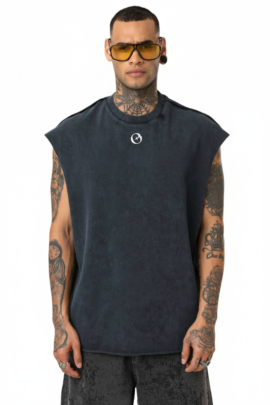 Navy Sleeveless - Sfondo Bianco